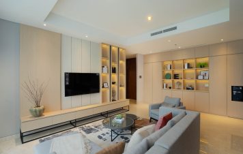 living room apartemen the elements kuningan