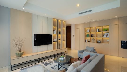 living room apartemen the elements kuningan